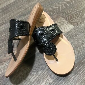 LIKE NEW - Jack Rogers demi wedge Whipstitched Flip Flop